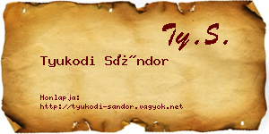 Tyukodi Sándor névjegykártya