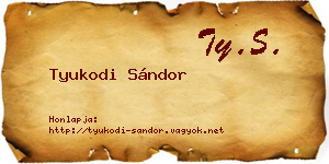 Tyukodi Sándor névjegykártya