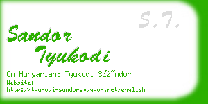 sandor tyukodi business card